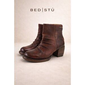 Bed Stu Arcane Cobbler Series Leather Ankle Boots Brown Bench Made Women’s 7.5